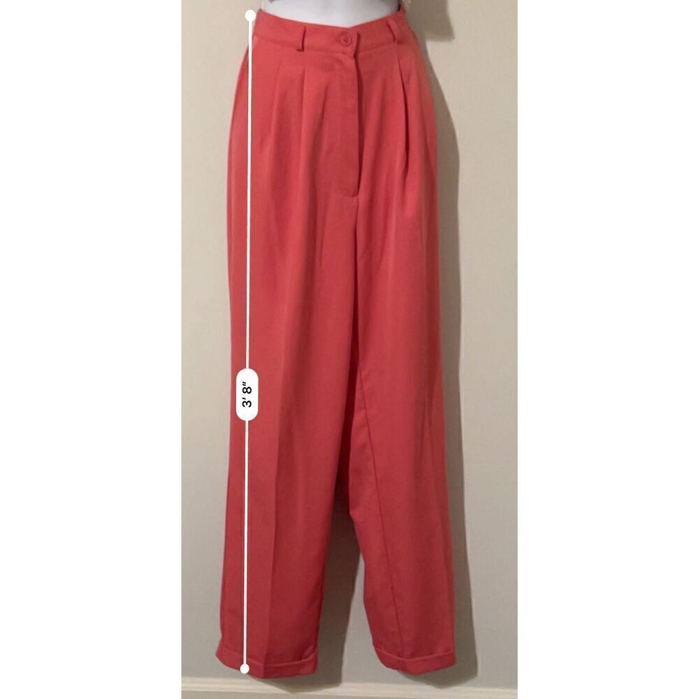 VTG Women’s Cuffed High Waist Trouser Pink/Melon 10T - Picture 5 of 10
